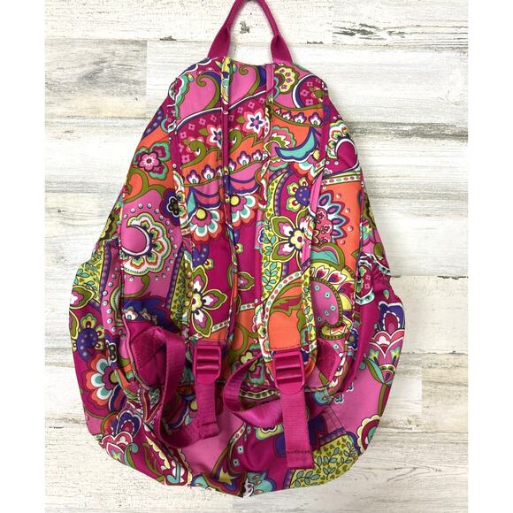 Vera Bradley Lighten Up Large pink Backpack Pink Swirls Pattern paisley boho - Picture 2 of 8
